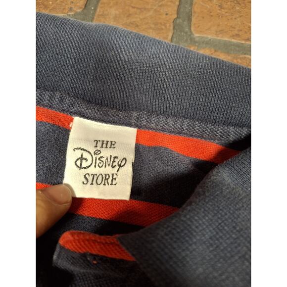 Vintage Disney Store Mickey Polo Red Blue Striped XL - Picture 3 of 7